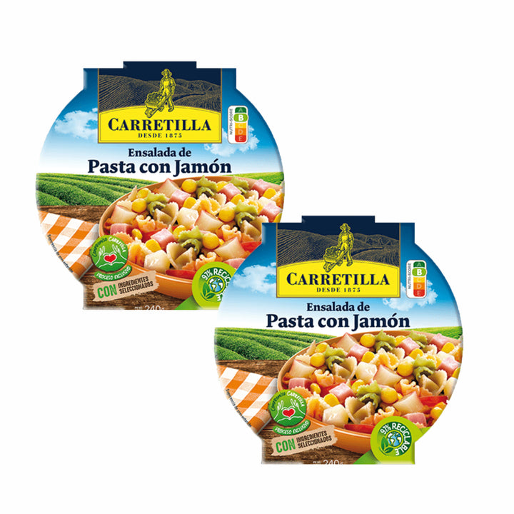 Carretilla® Ensalada de Pasta con Jamón Pack de 2