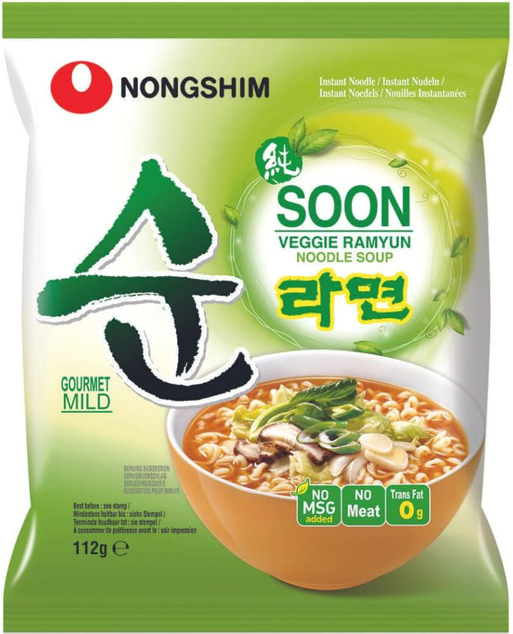 NongShim Soon Veggie Ramyun Pack de 20