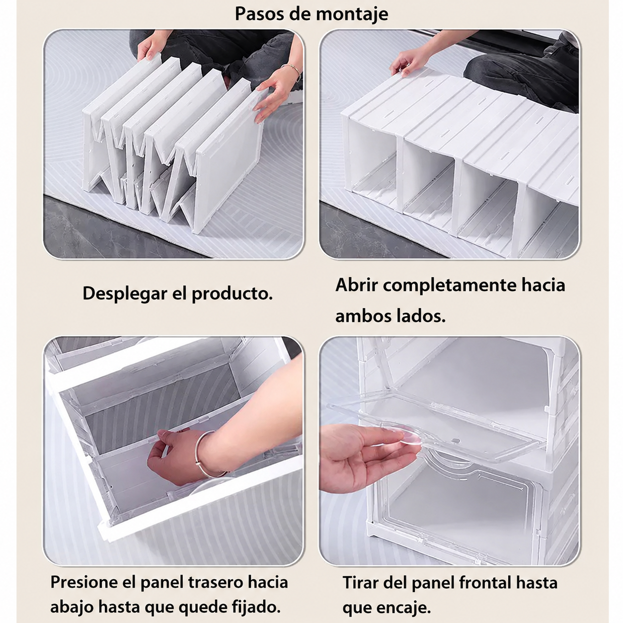 Organizador de Zapatos Modular con Estantes y puerta.