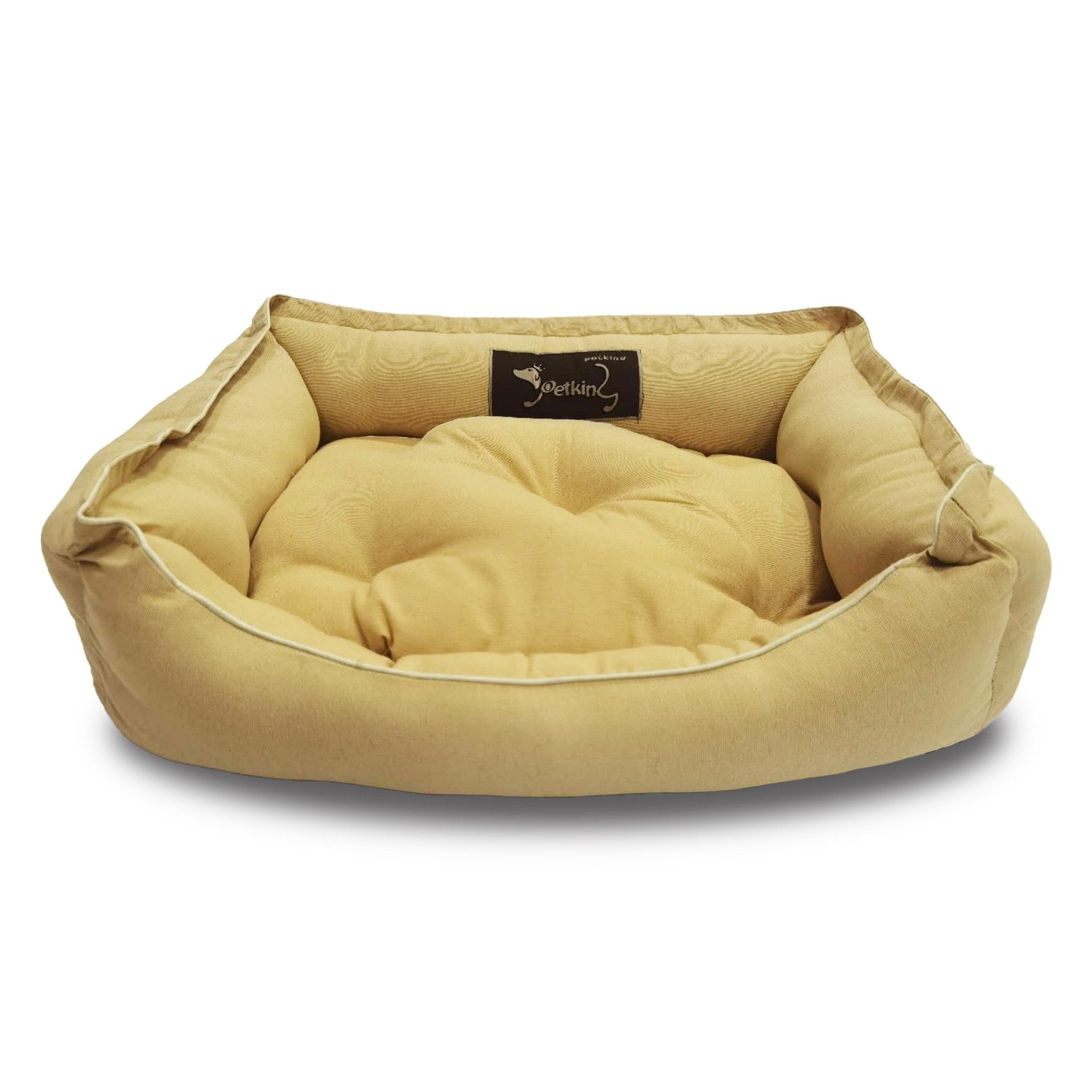 Imagen de Productos para mascotas y animales Cama para Perros de Loneta, Amarillo en color S - 52x41x17cm de Meishida