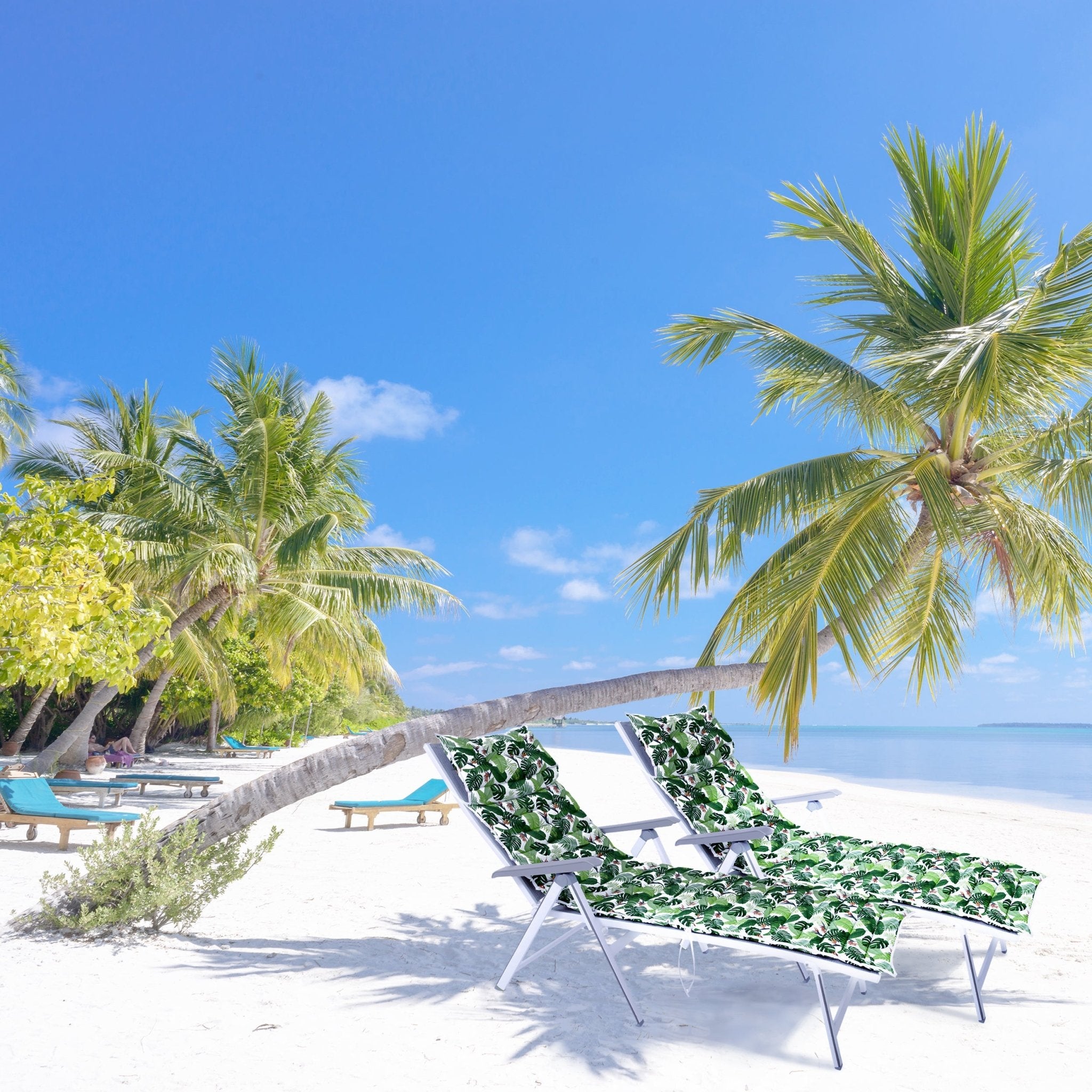 Imagen de Cojín para tumbona Cojín Para Tumbona Estampado, Tropical Gris en color de Meishida