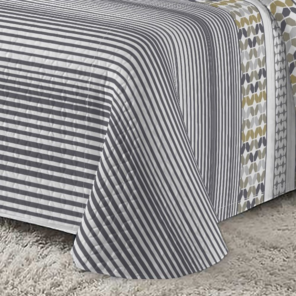 Imagen de Colchas Colcha Estampada Reversible en color Gris de Meishida