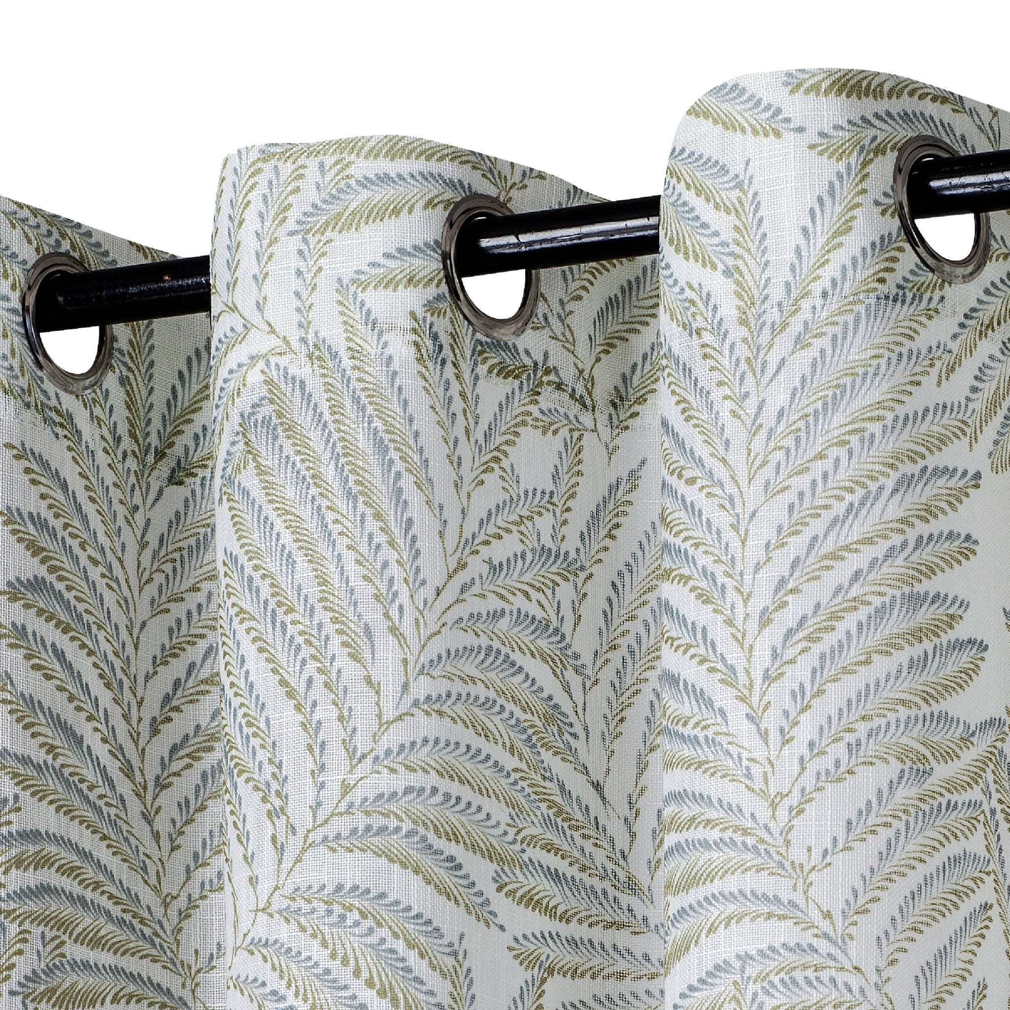 Imagen de cortina Cortinas Traslúcidas para Salón y Habitación，140x260 cm, 1 Pieza en color Verde de Meishida