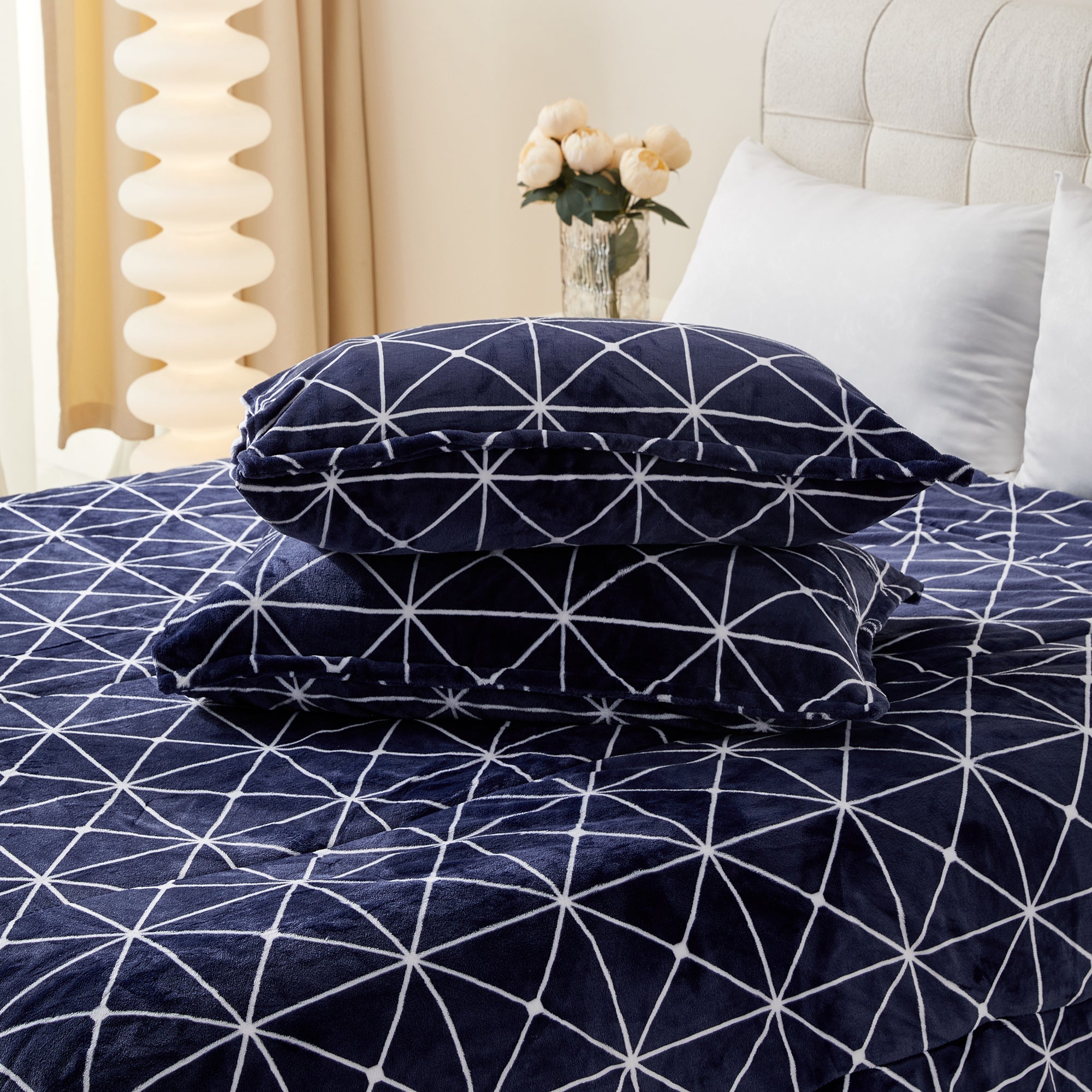 Imagen de Edredón nórdico Edredón Nórdico Borreguito con Funda de Almohada en color Azul marino de Meishida