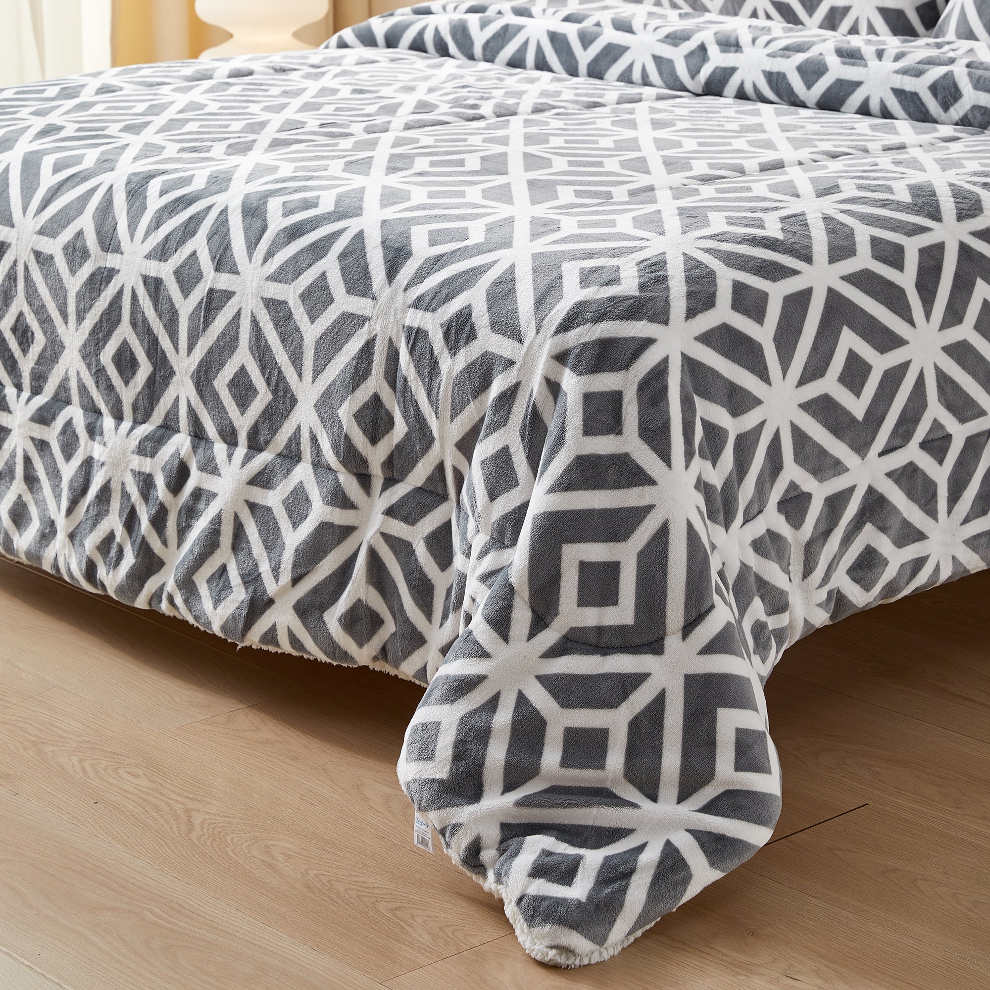 Imagen de Edredón nórdico Edredón Nórdico Borreguito con Funda de Almohada en color Gris de Meishida