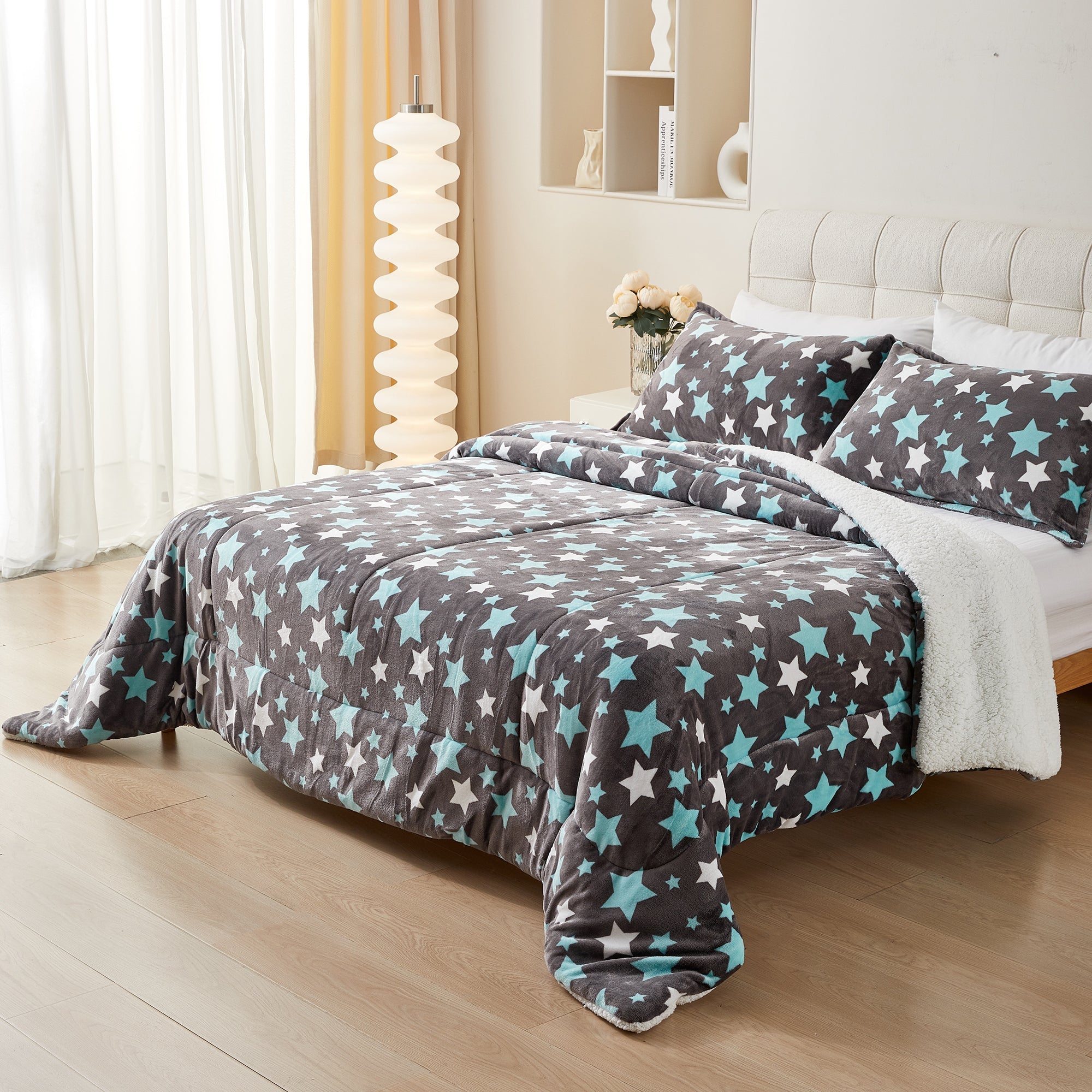 Imagen de Edredón nórdico Edredón Nórdico Borreguito con Funda de Almohada en color Estrellas de Meishida