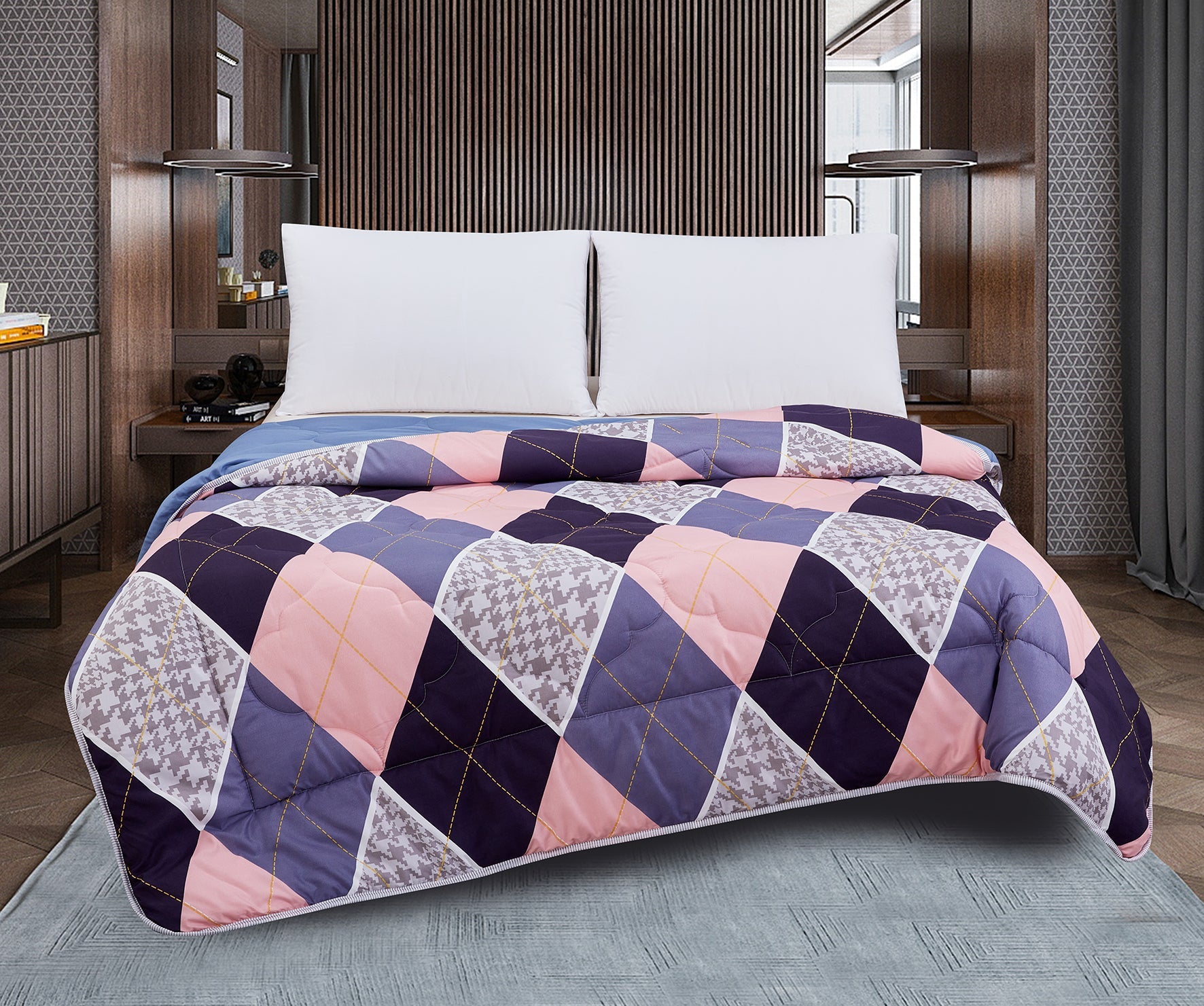 Imagen de Relleno Nórdico Edredón Nórdico Reversible de Microfibra 300gr/m² en color Morado de Meishida