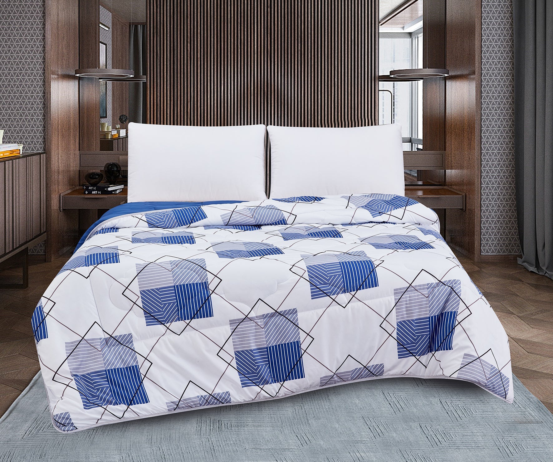 Imagen de Relleno Nórdico Edredón Nórdico Reversible de Microfibra 300gr/m² en color Azul de Meishida