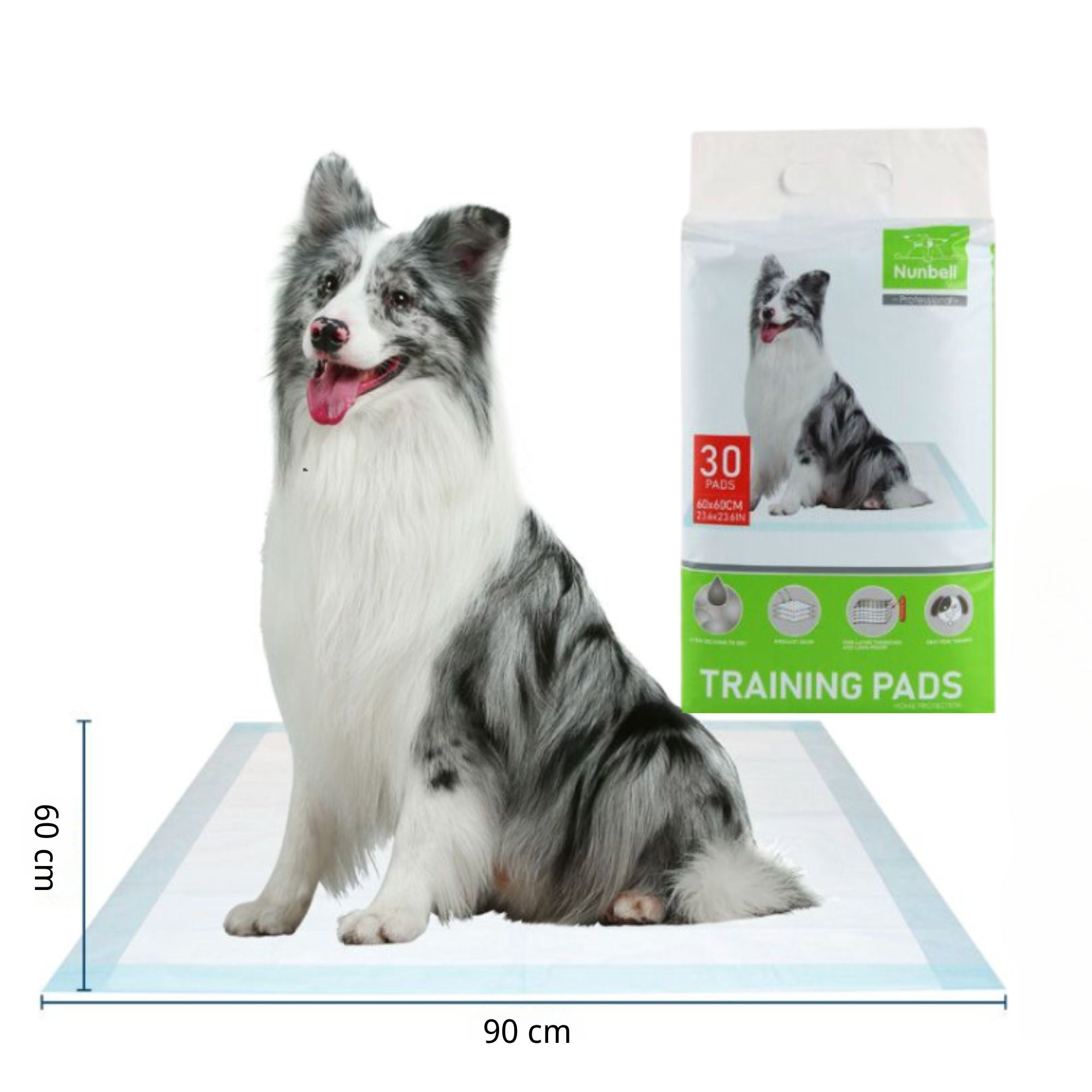 Imagen de Productos para mascotas y animales Empapadores desechables para perros 30pcs en color 60x60 cm de Meishida