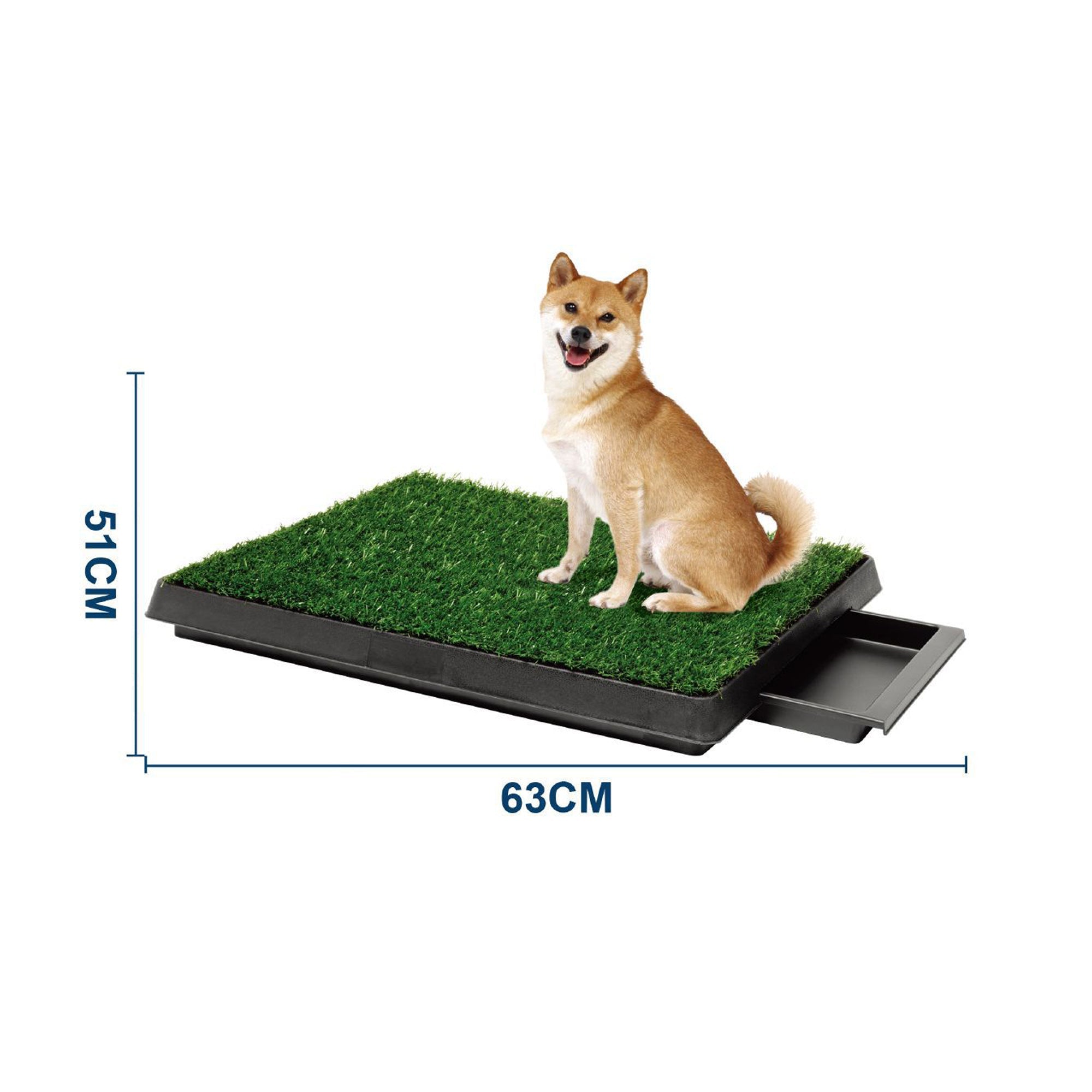 Imagen de Productos para mascotas y animales Inodoro para perros con césped artificial 63x50x7cm en color de Meishida