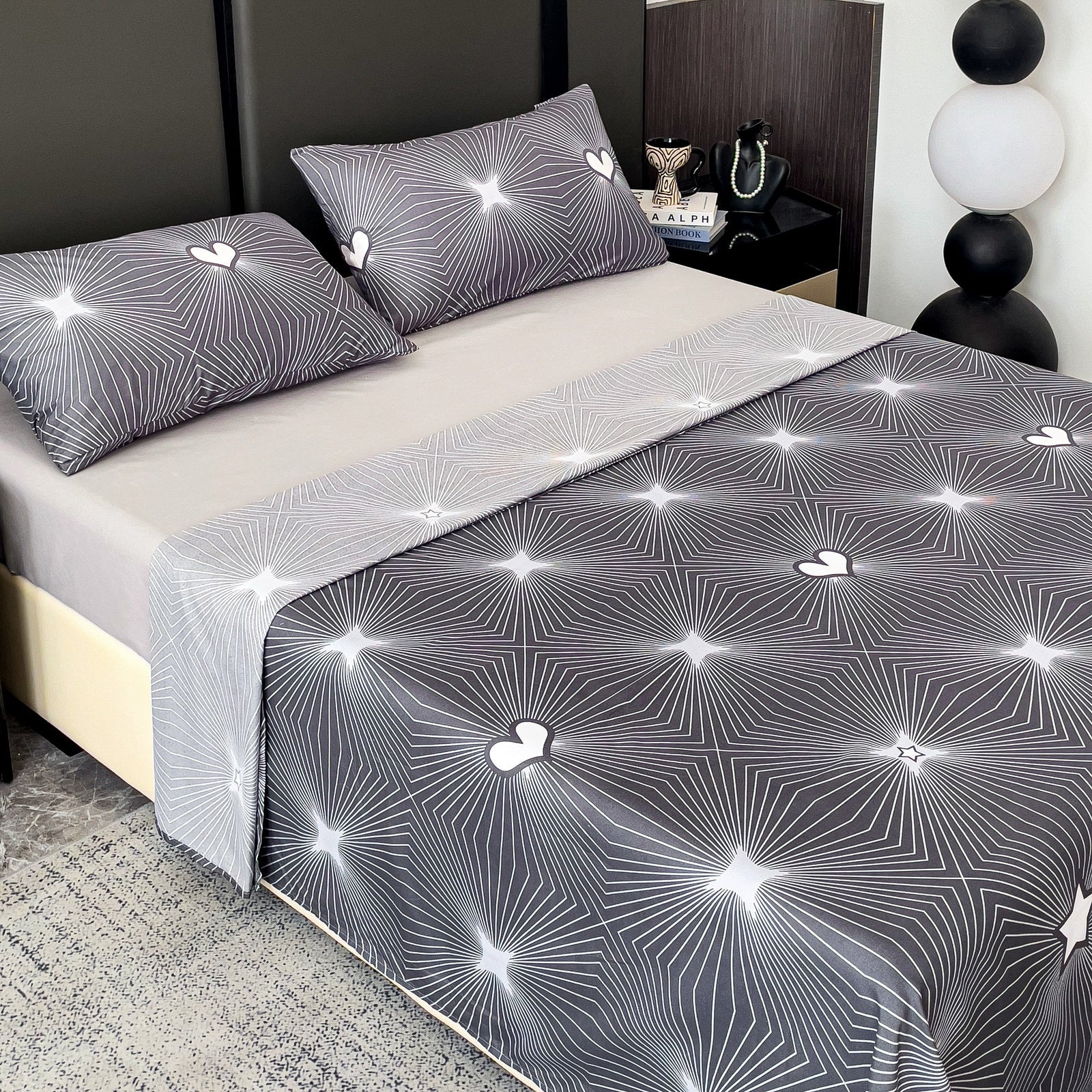 Imagen de Juego de sábanas Juego de cama 4 piezas Estampada Estrella en color Cama 90 de Meishida