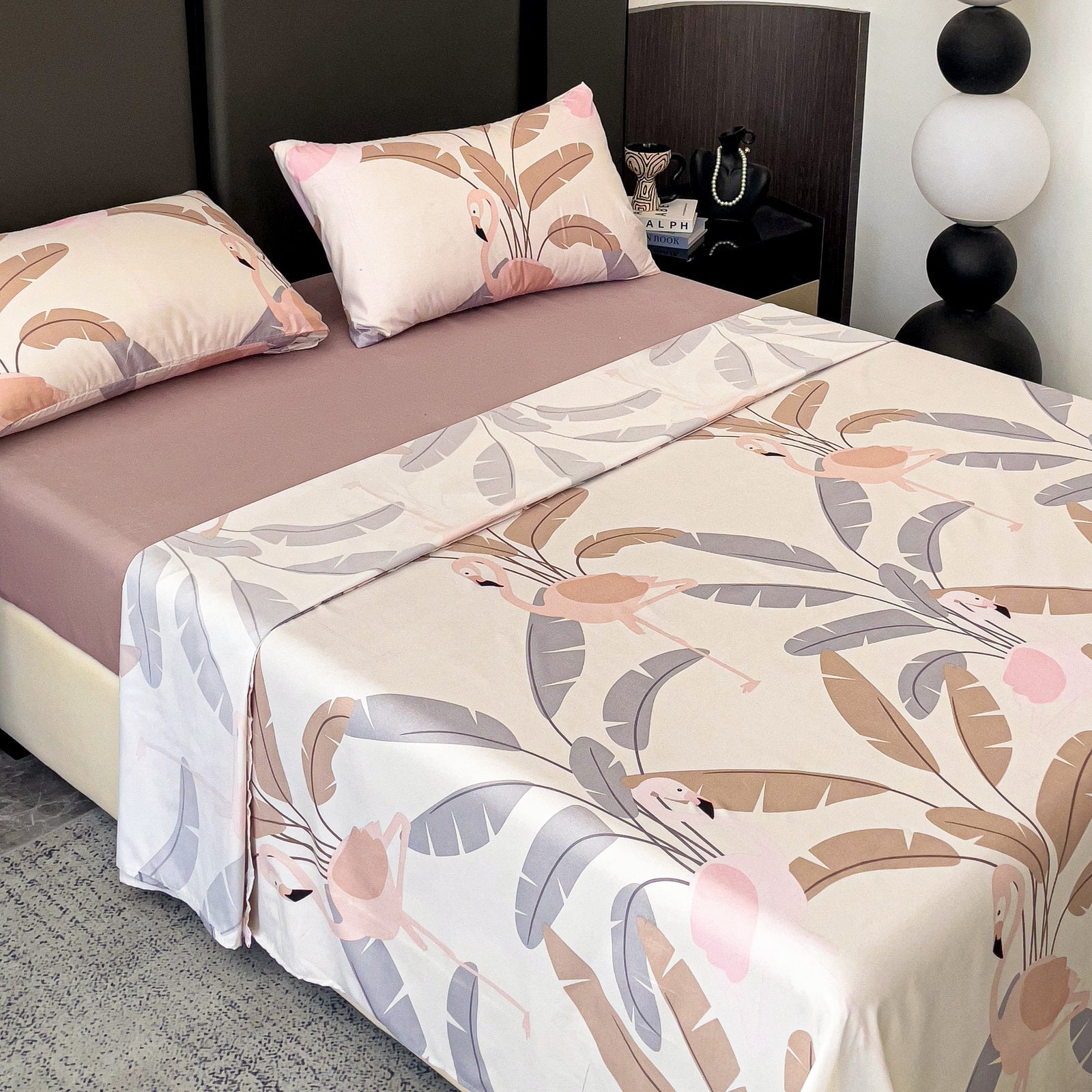 Imagen de Juego de sábanas Juego de sábanas 4 piezas con diseño floral en color Cama 90 de Meishida