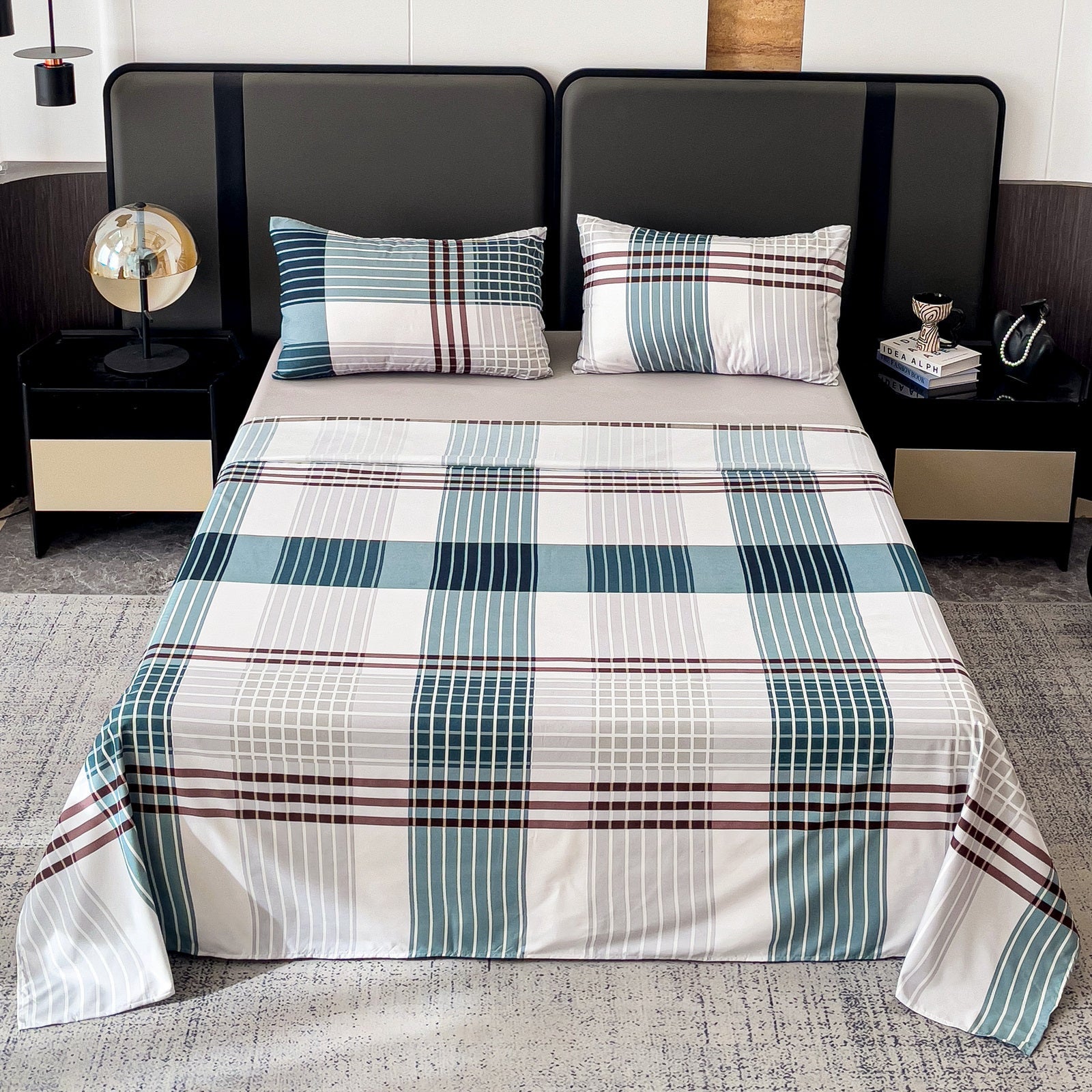 Imagen de Juego de sábanas Juego de sábanas 4 piezas – Diseño moderno y cómodo en color Cama 90 de Meishida