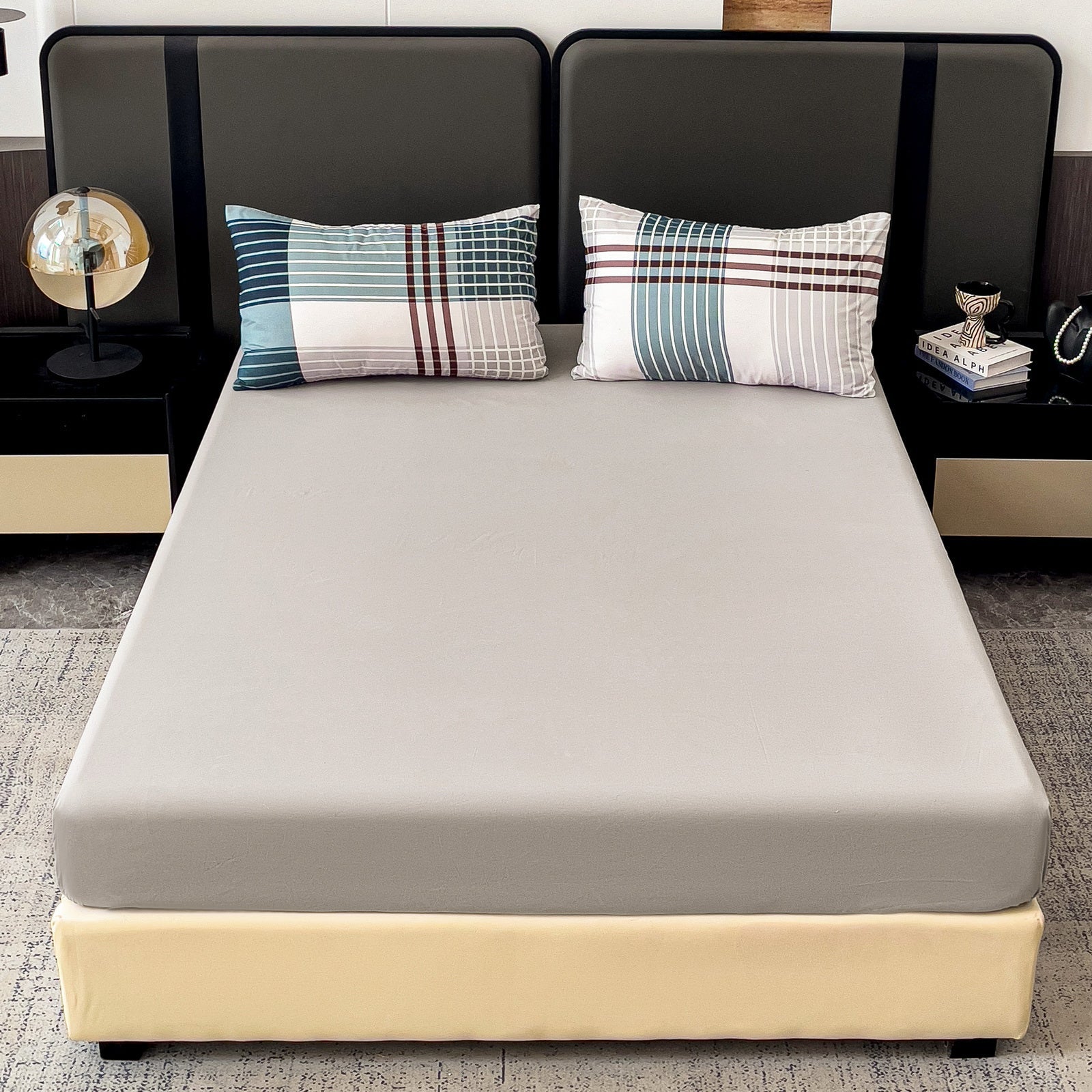 Imagen de Juego de sábanas Juego de sábanas 4 piezas – Diseño moderno y cómodo en color Cama 90 de Meishida