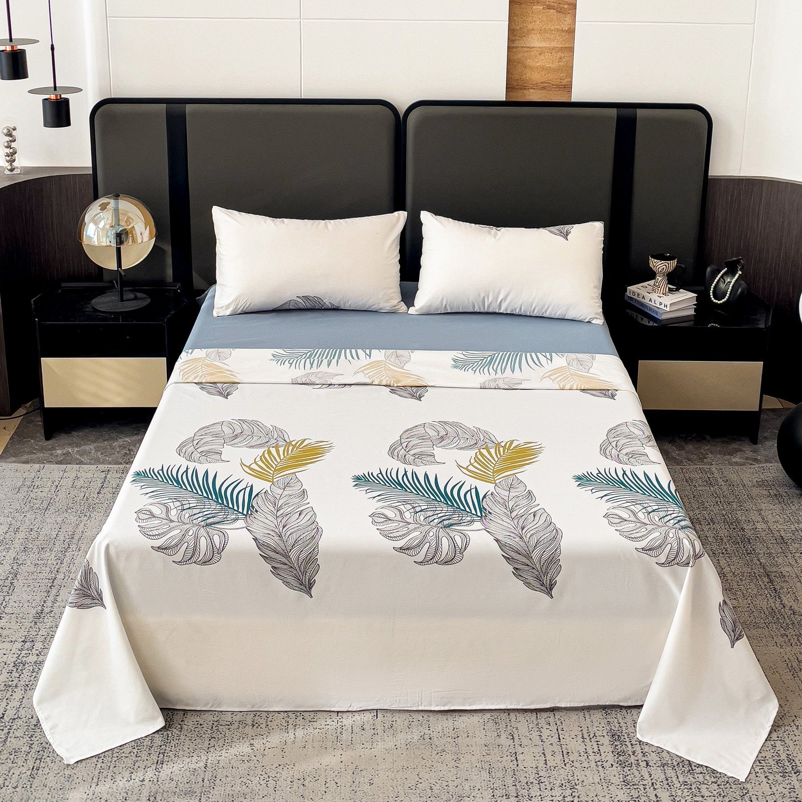 Imagen de Juego de sábanas Juego de sábanas 4 piezas – Suaves y fáciles de lavar en color Cama 90 de Meishida