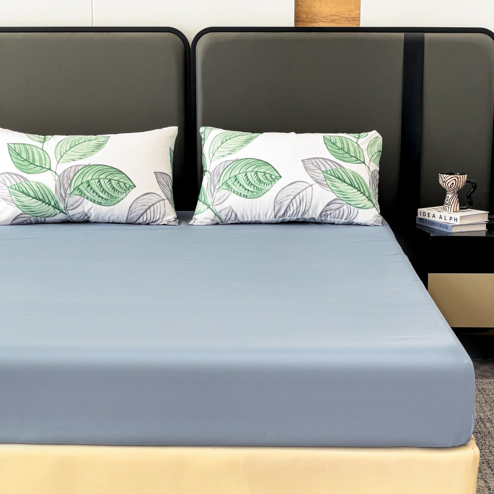 Imagen de Juego de sábanas Juego de sábanas con diseño floral – 4 piezas en color Cama 90 de Meishida