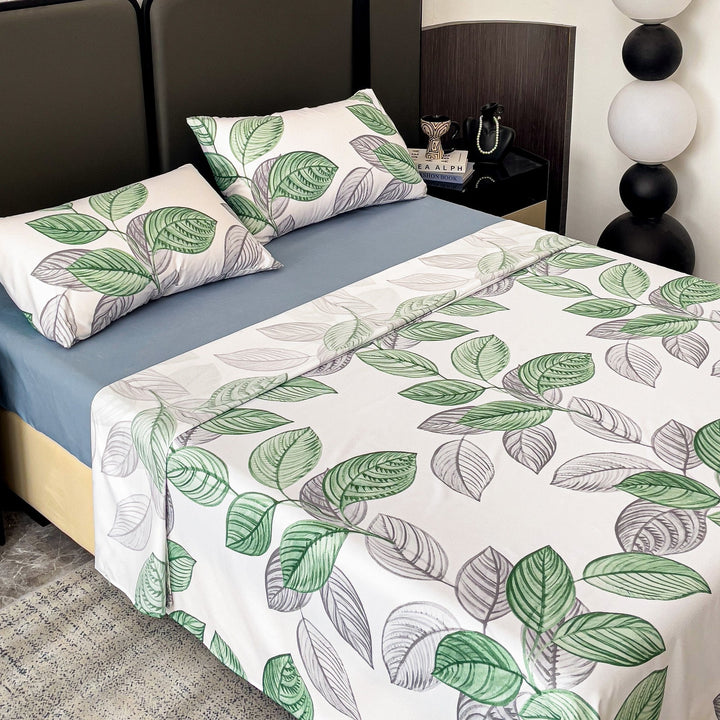 Imagen de Juego de sábanas Juego de sábanas con diseño floral – 4 piezas en color Cama 90 de Meishida