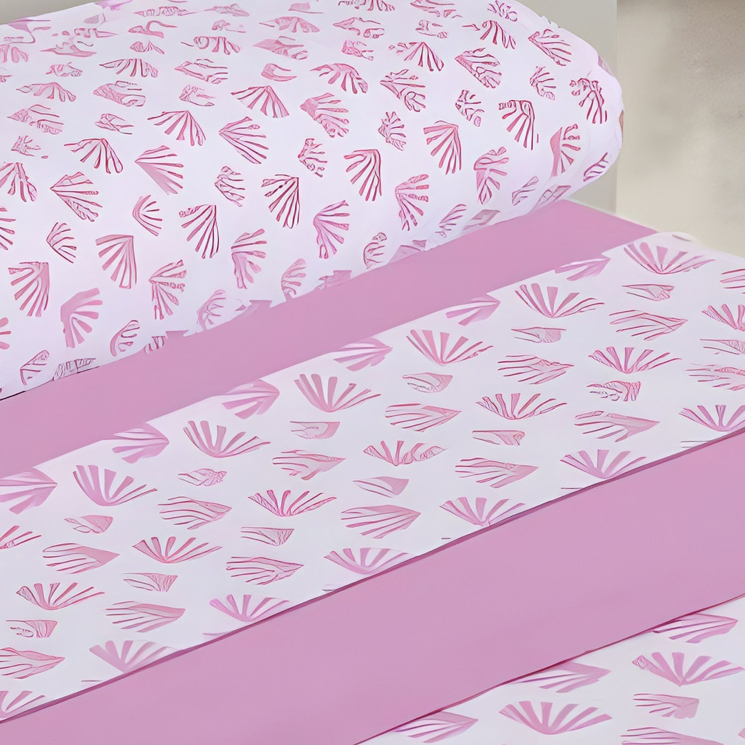 Imagen de Juego de sábanas Juego de Sábanas Estampado en color Rosa Oscuro de Meishida