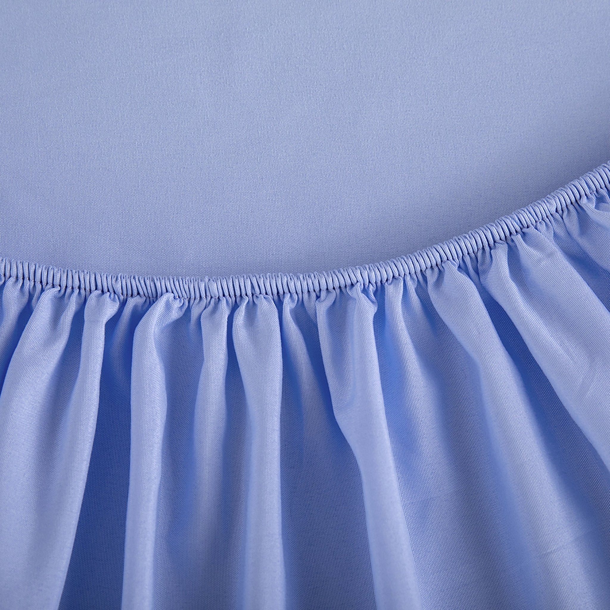 Imagen de sabana Juego de Sábanas Microfibra Liso - Azul en color Cama 90 de Meishida