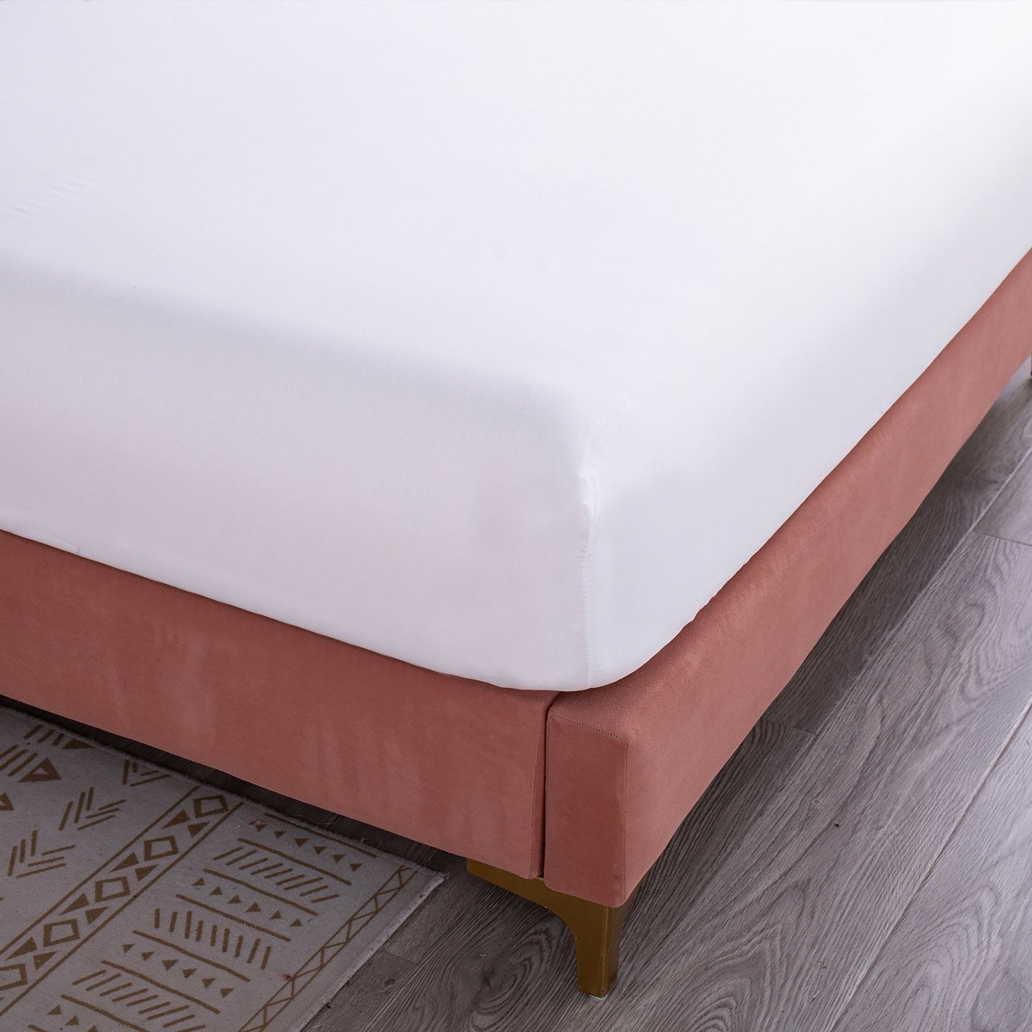 Imagen de sabana Juego de Sábanas Microfibra Liso - Blanco en color Cama 90 de Meishida