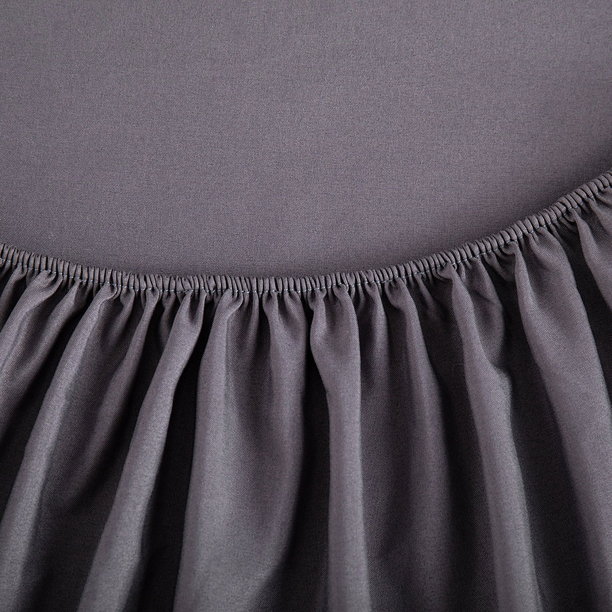 Imagen de sabana Juego de Sábanas Microfibra Liso - Gris Oscuro en color Cama 90 de Meishida