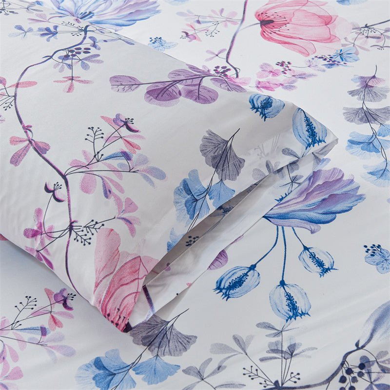 Imagen de sabana Juego Sábanas Estampada para Cama 3 Piezas Sábana Bajera Ajustable, Encimera, Funda de Almohada 11 en color Cama 90 de Meishida