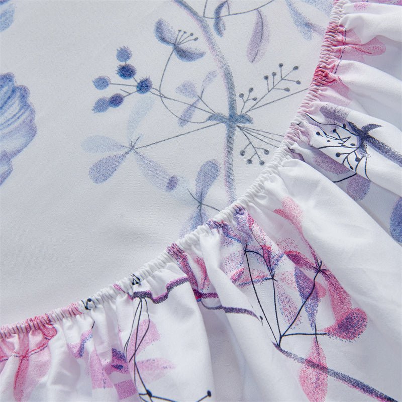 Imagen de sabana Juego Sábanas Estampada para Cama 3 Piezas Sábana Bajera Ajustable, Encimera, Funda de Almohada 11 en color Cama 90 de Meishida