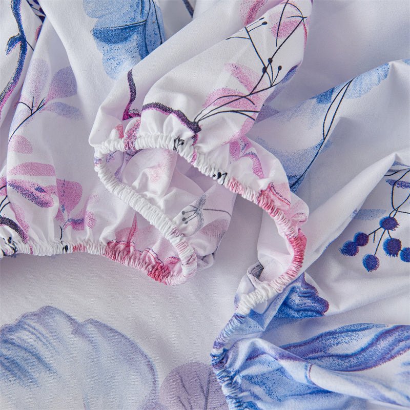 Imagen de sabana Juego Sábanas Estampada para Cama 3 Piezas Sábana Bajera Ajustable, Encimera, Funda de Almohada 11 en color Cama 90 de Meishida