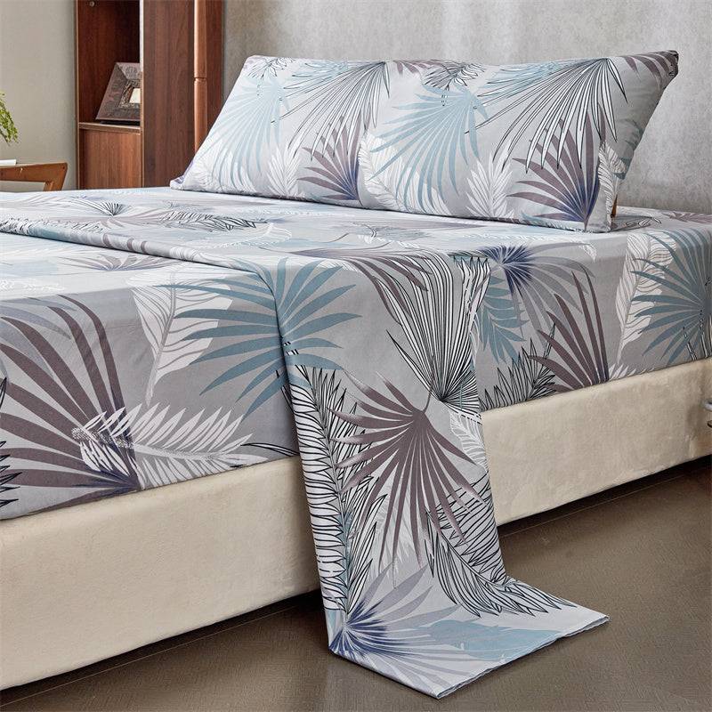 Imagen de Juego Sábanas Estampada para Cama 3 Piezas Sábana Bajera Ajustable, Encimera, Funda de Almohada 12 en color Cama 90 de Meishida