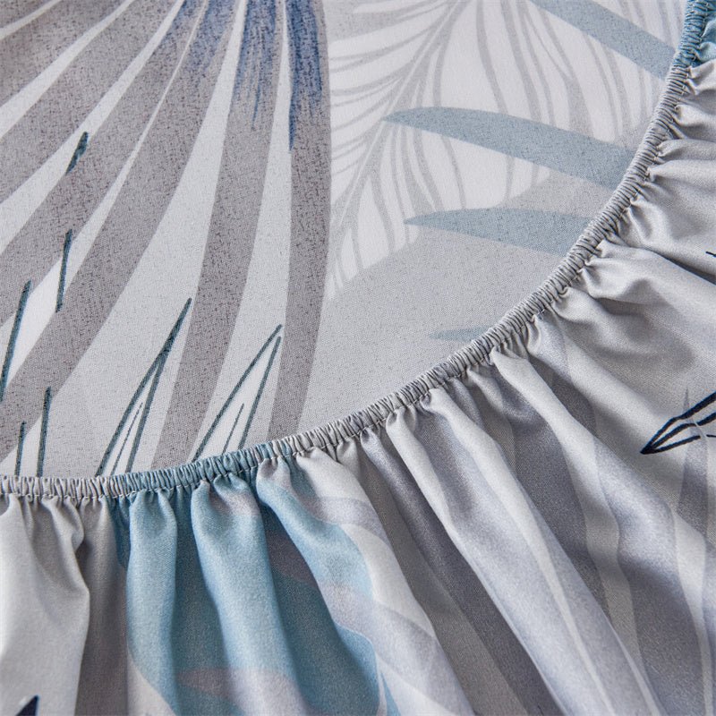 Imagen de Juego Sábanas Estampada para Cama 3 Piezas Sábana Bajera Ajustable, Encimera, Funda de Almohada 12 en color Cama 90 de Meishida