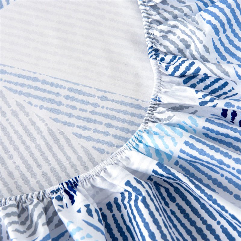 Imagen de Juego Sábanas Estampada para Cama 3 Piezas Sábana Bajera Ajustable, Encimera, Funda de Almohada 8 en color Cama 90 de Meishida