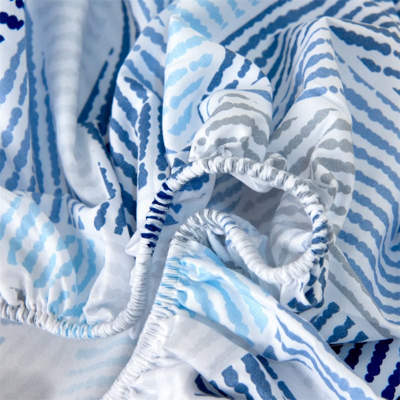 Imagen de Juego Sábanas Estampada para Cama 3 Piezas Sábana Bajera Ajustable, Encimera, Funda de Almohada 8 en color Cama 90 de Meishida