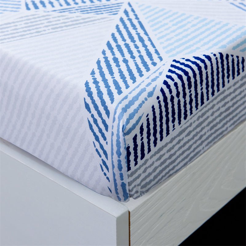 Imagen de Juego Sábanas Estampada para Cama 3 Piezas Sábana Bajera Ajustable, Encimera, Funda de Almohada 8 en color Cama 90 de Meishida