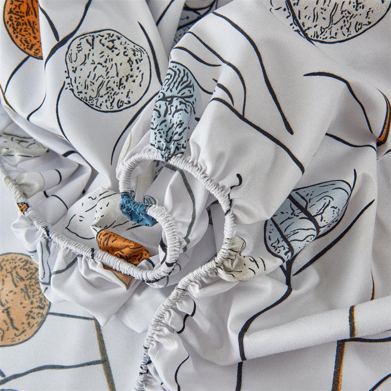 Imagen de Juego Sábanas Estampada para Cama 3 Piezas Sábana Bajera Ajustable, Encimera, Funda de Almohada 9 en color Cama 90 de Meishida