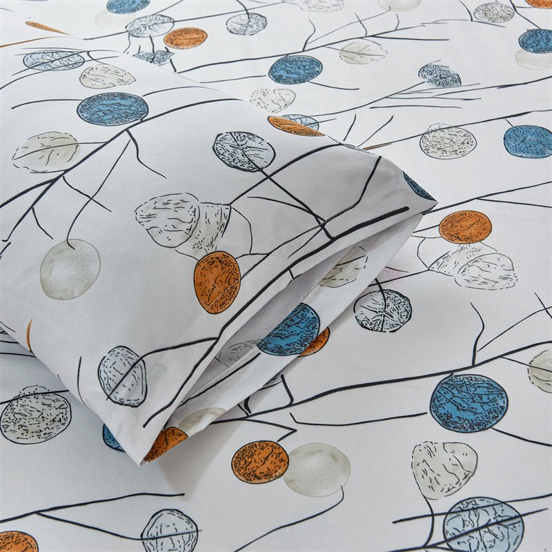 Imagen de Juego Sábanas Estampada para Cama 3 Piezas Sábana Bajera Ajustable, Encimera, Funda de Almohada 9 en color Cama 90 de Meishida