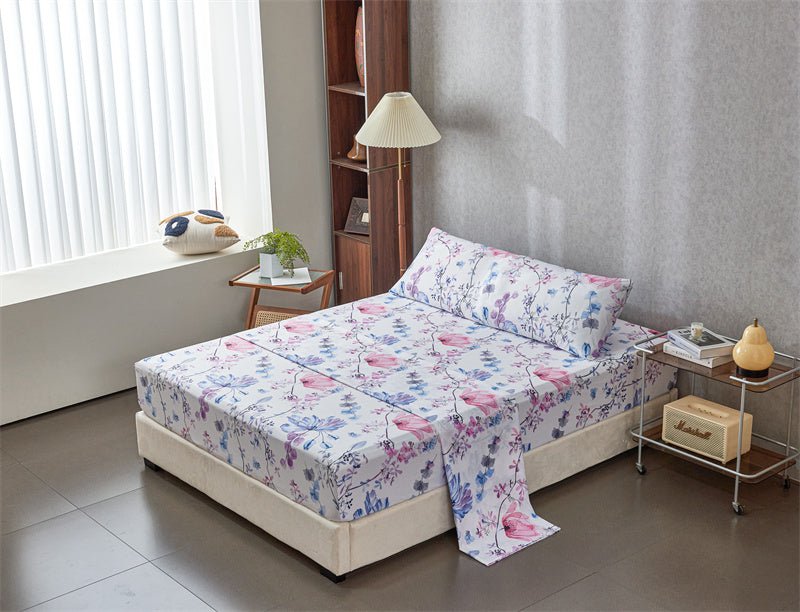 Imagen de sabana Juego Sábanas Estampado 3 Piezas en color MO - 11 de Meishida