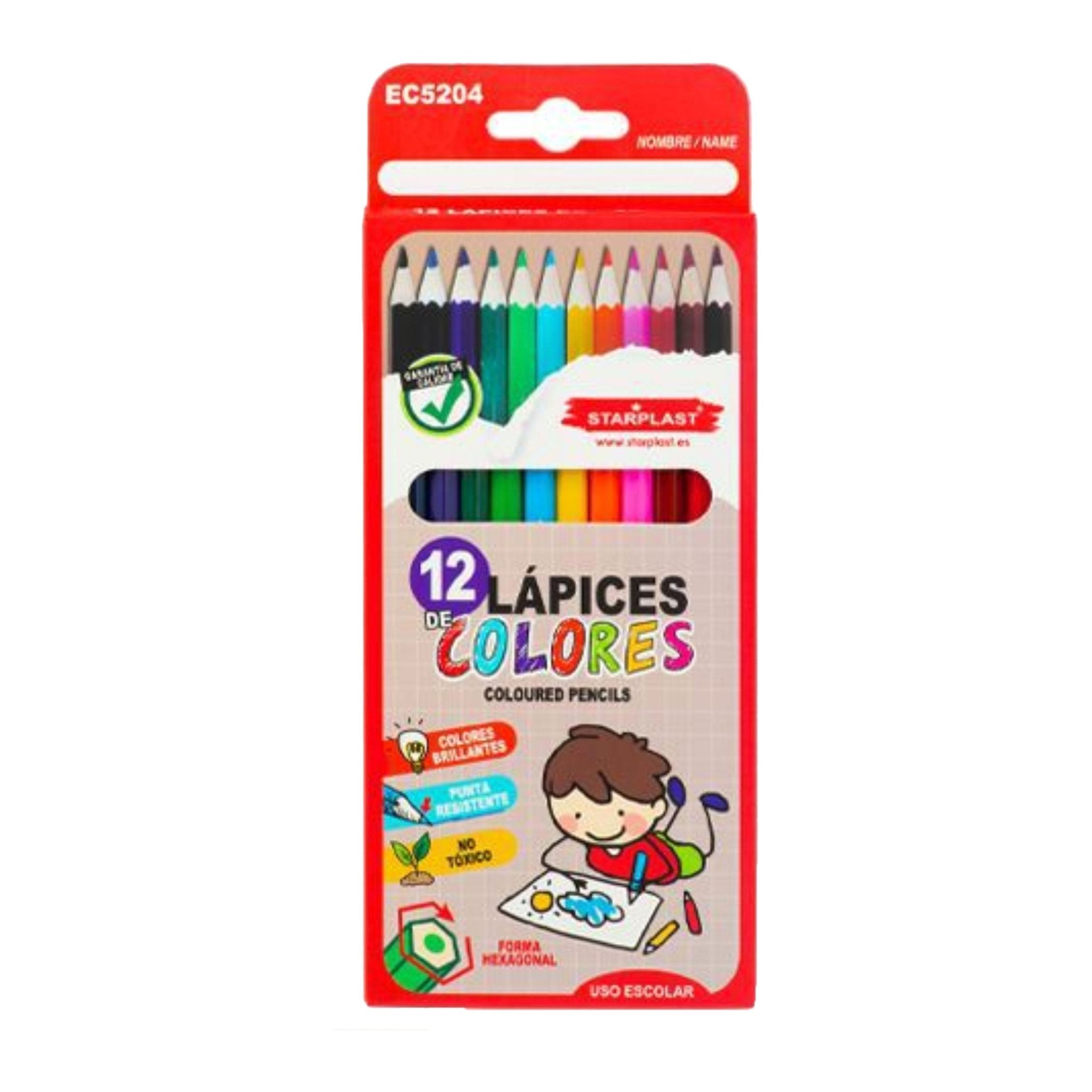 Imagen de Material escolar primaria infantil vuelta al cole en color Lápices de 12 de Meishida