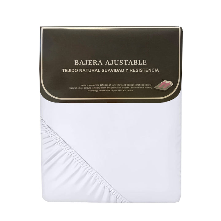 Imagen de sabana Sábana Bajera Ajustable Microfibra Liso en color Blanco de Meishida