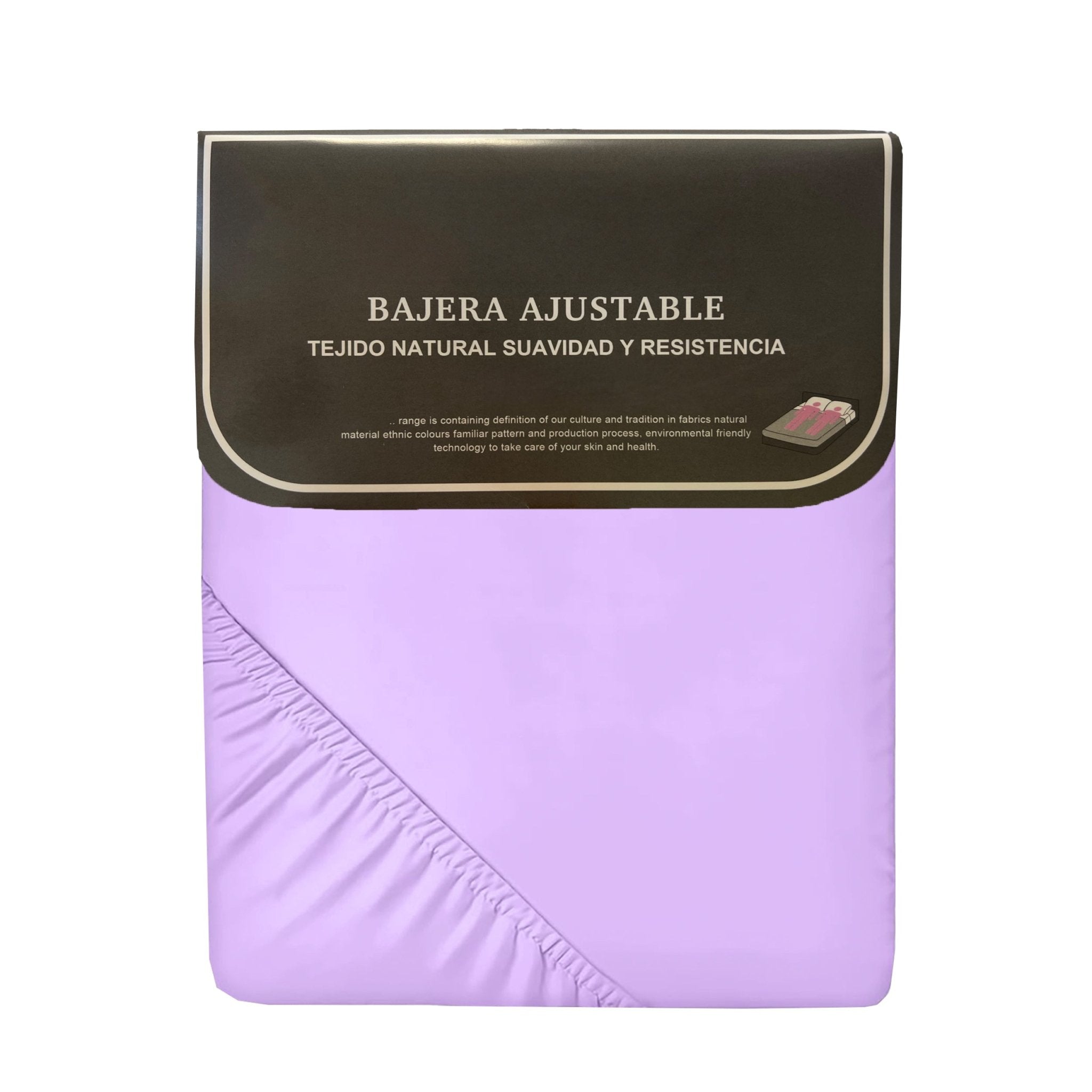 Imagen de sabana Sábana Bajera Ajustable Microfibra Liso en color Lila de Meishida