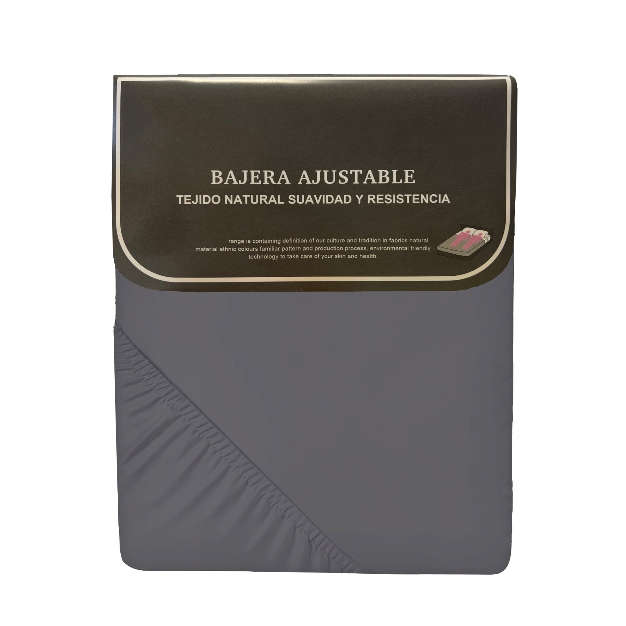 Imagen de sabana Sábana Bajera Ajustable Microfibra Liso en color Gris Oscuro de Meishida