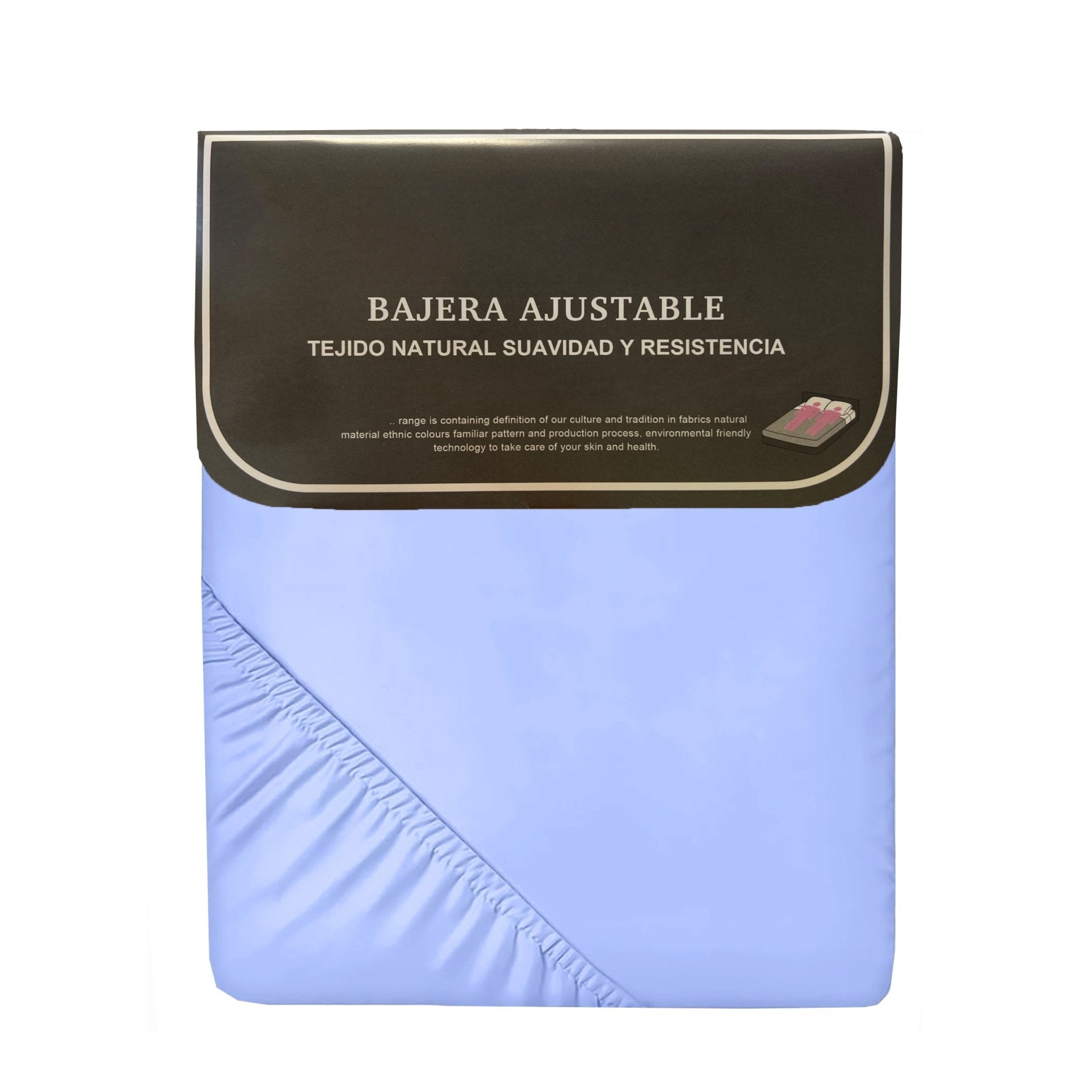 Imagen de sabana Sábana Bajera Ajustable Microfibra Liso en color Azul de Meishida