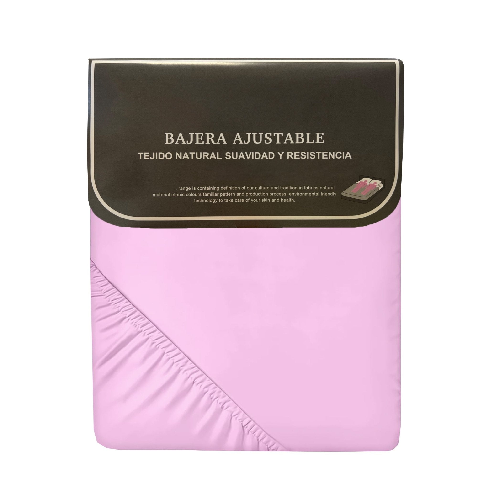 Imagen de sabana Sábana Bajera Ajustable Microfibra Liso en color Rosa de Meishida