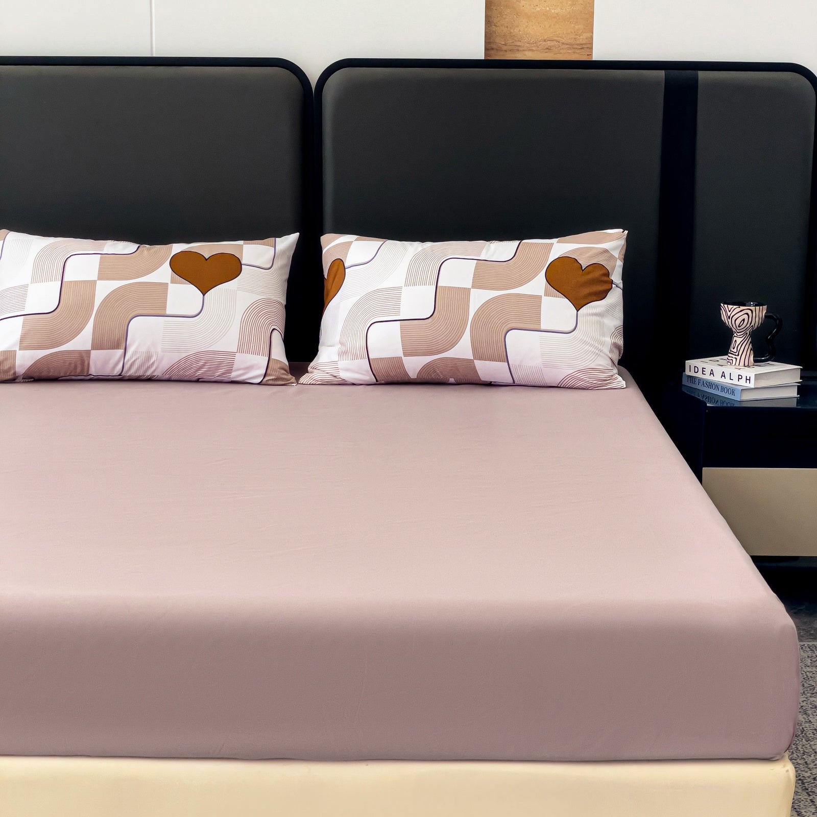 Imagen de Juego de sábanas Sábanas 4 piezas Estampado geométrico en color Cama 90 de Meishida