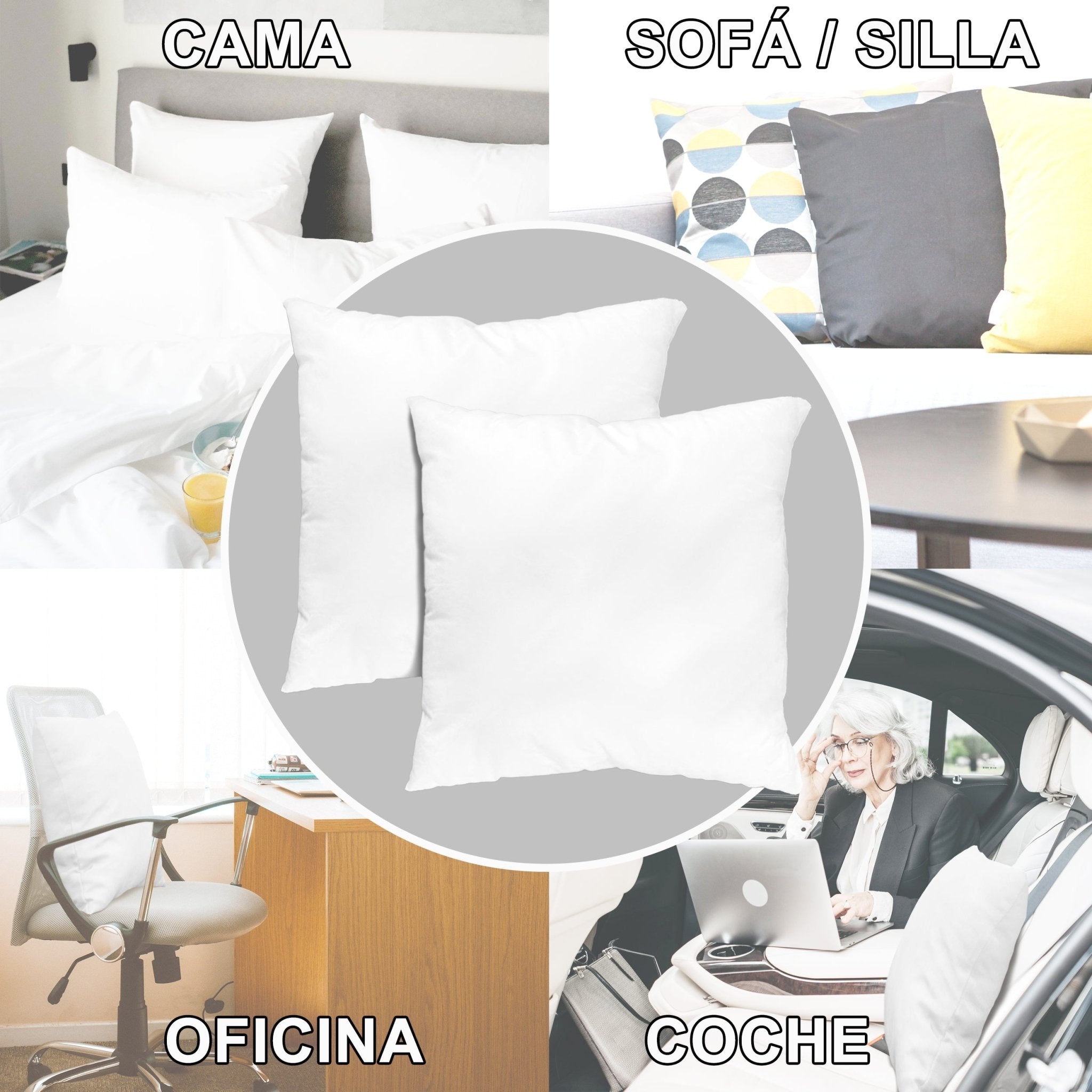 Imagen de Relleno para cojines Cojín Relleno (Pack de 2) en color 40x60cm de Meishida