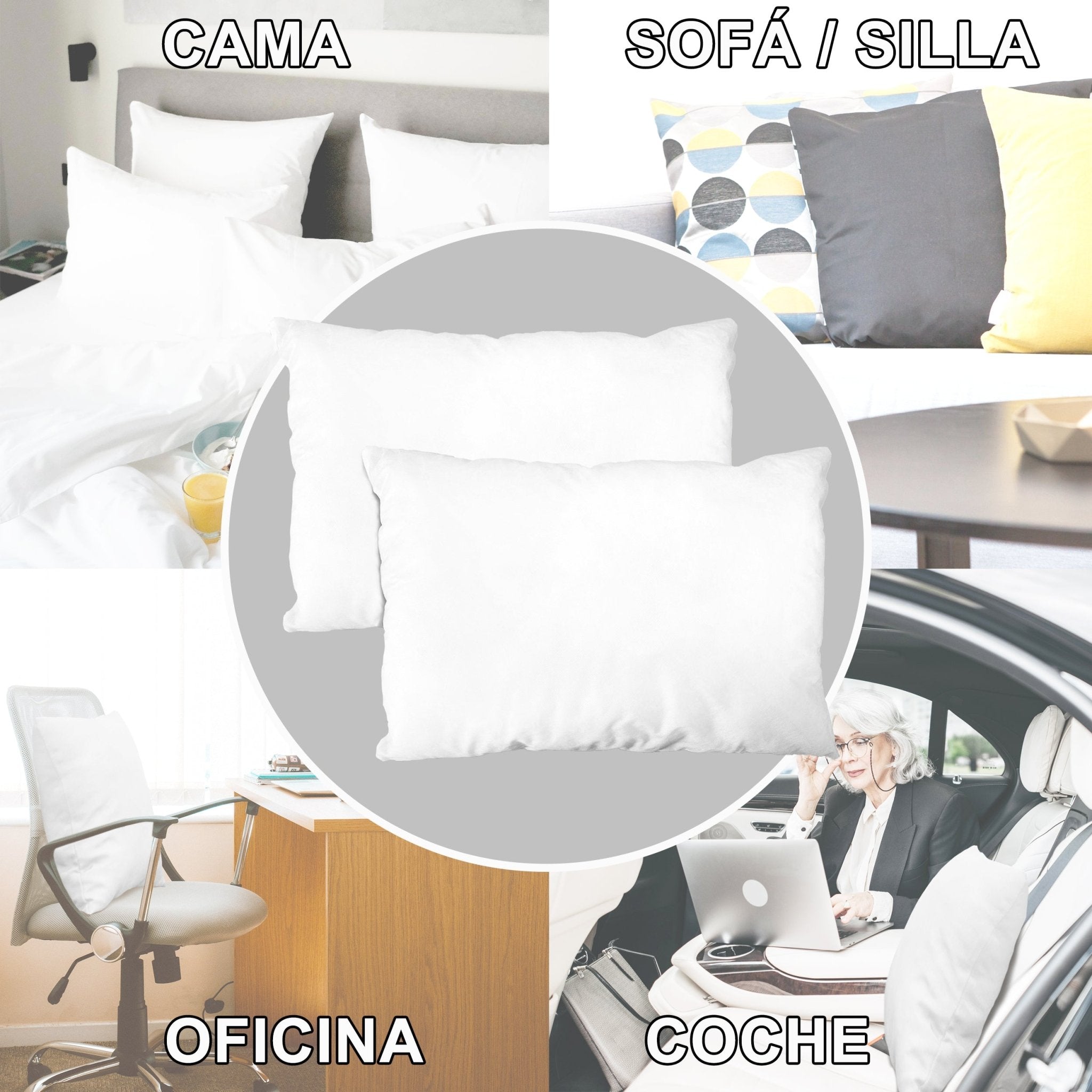 Imagen de Relleno para cojines Cojín Relleno (Pack de 2) en color 40x60cm de Meishida