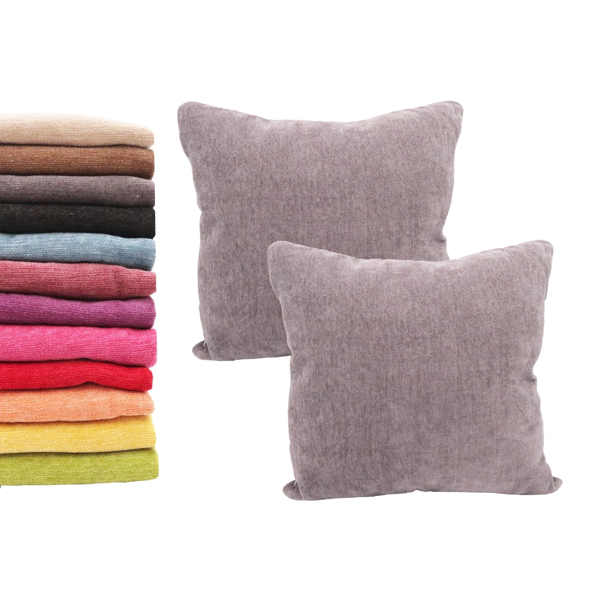 Imagen de Casa y jardín Funda para cojín Chenilla cuadricular (Pack 2) en color 45x45 de Meishida