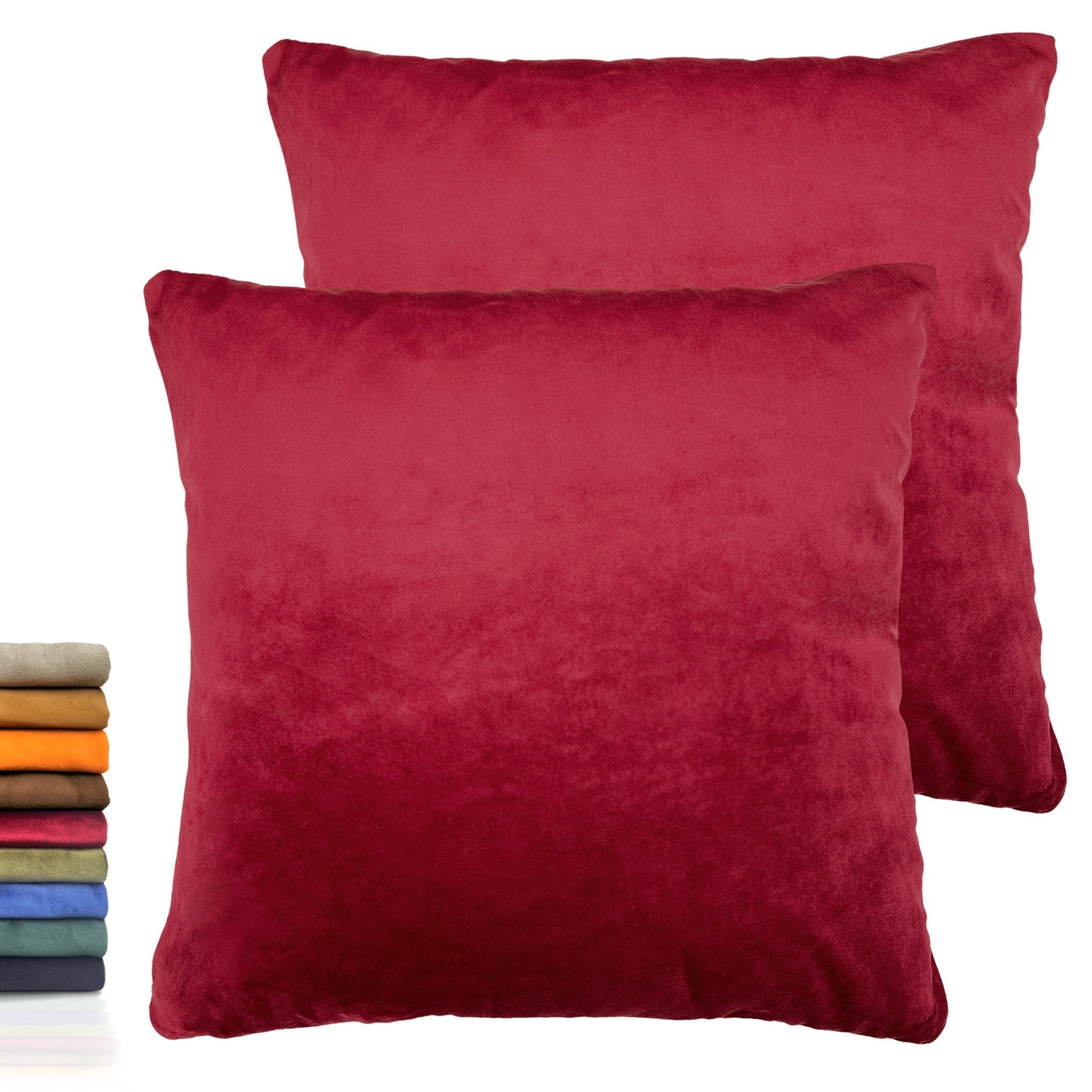 Imagen de Decoración Funda para cojín cuadricular Terciopelo (Pack 2) en color 45x45 de Meishida