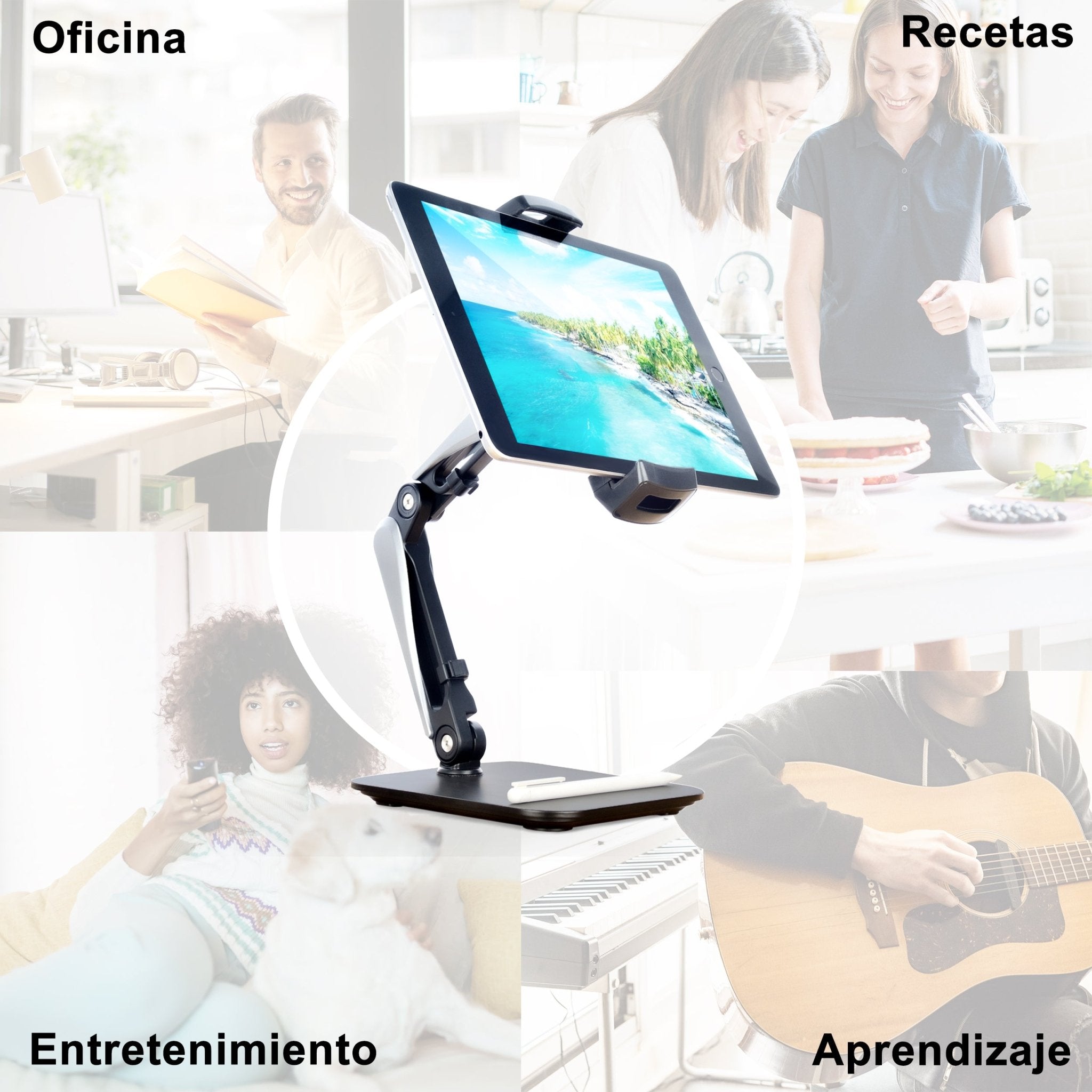 Imagen de Electrónica Soporte Tablet en color Blanco de Meishida